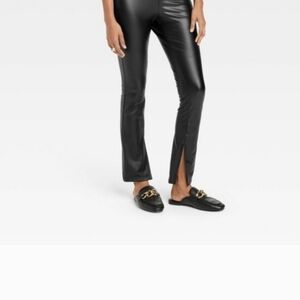 a new day Black Faux Leather Straight Leg Pants